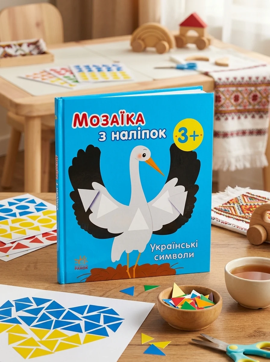 Мозаїка з наліпок. Українські символи — Книги з наліпками