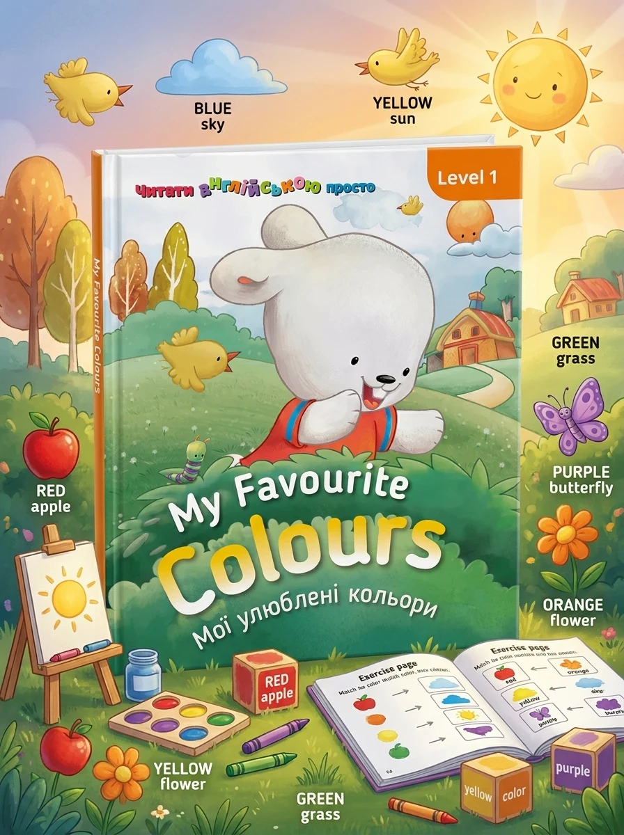 My Favourite Colours. Мої улюблені кольори. Level 1 — Розвивальні книги