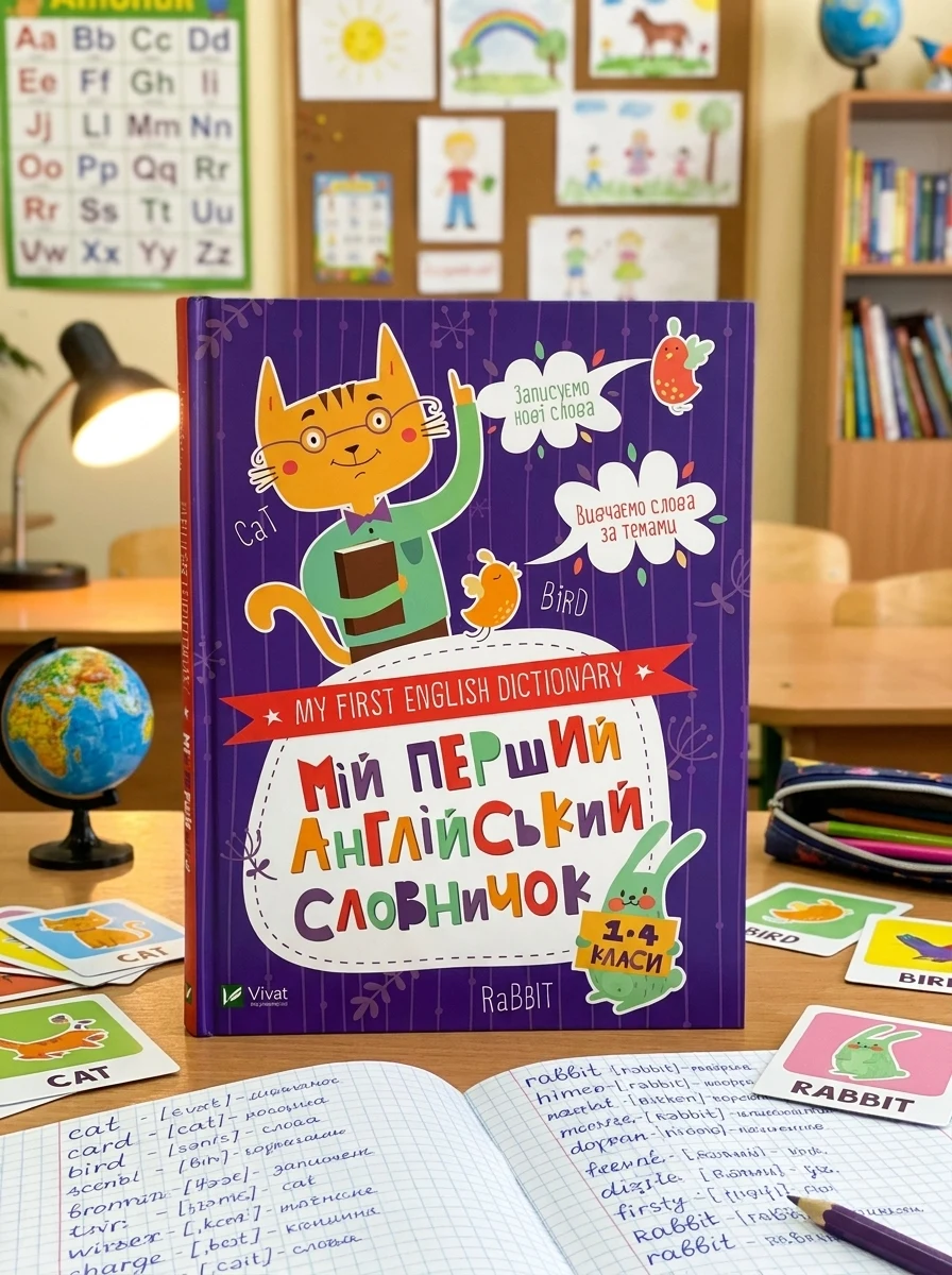 My first English dictionary. Мій перший англійський словничок. Кіт і кролик. 1-4 класи — фото 2