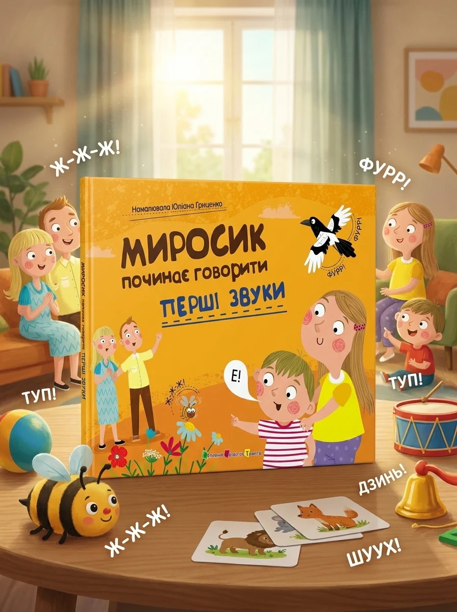 Миросик починає говорити. Перші звуки — Книги для малят