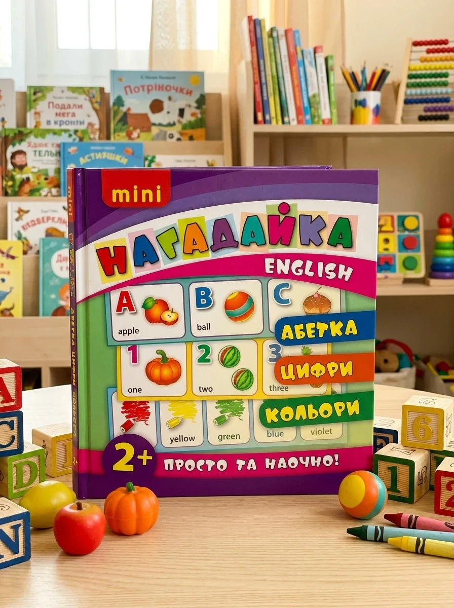 Нагадайка. Абетка. Цифри. Кольори. English — Підготовка до школи