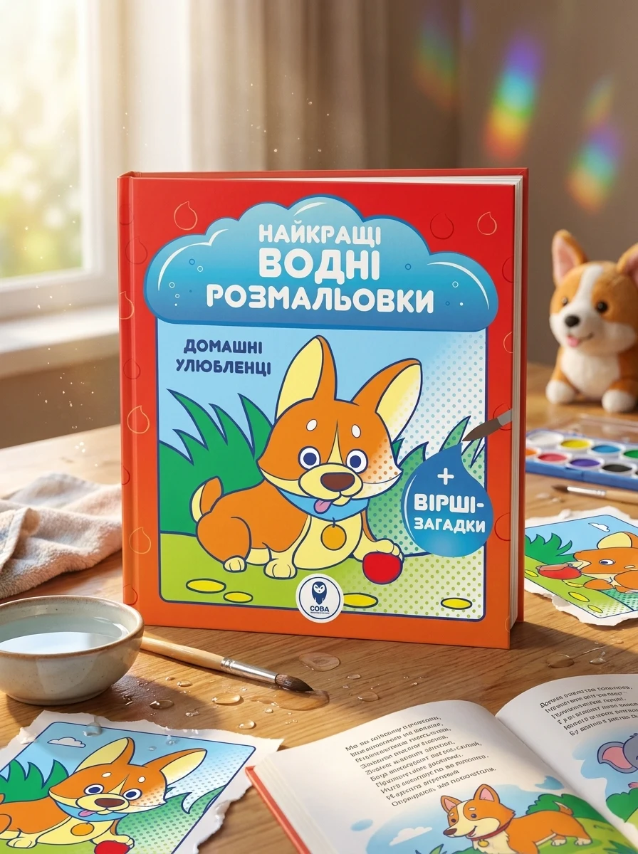 Найкращі водні розмальовки. Домашні улюбленці — Розмальовки для дітей