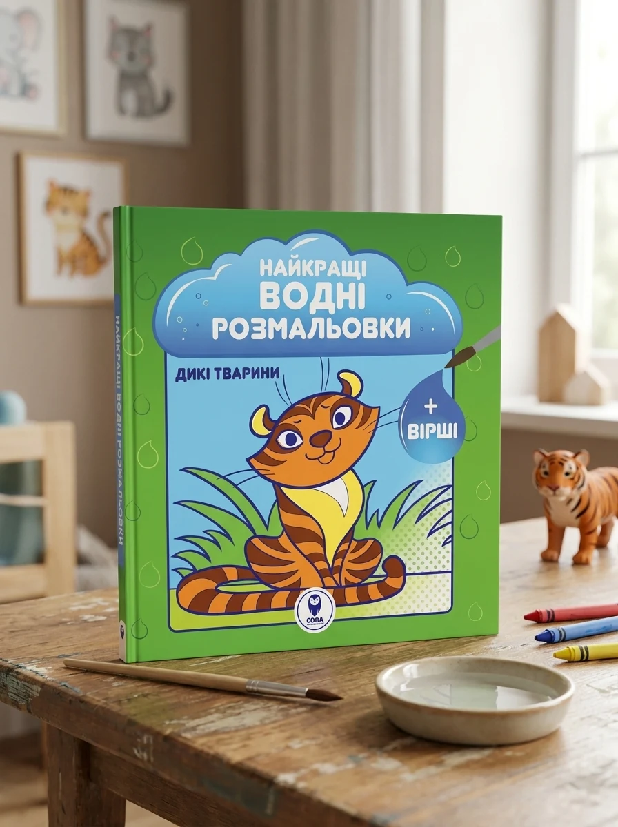 Найкращі водні розмальовки. Дикі тварини — Розмальовки для дітей