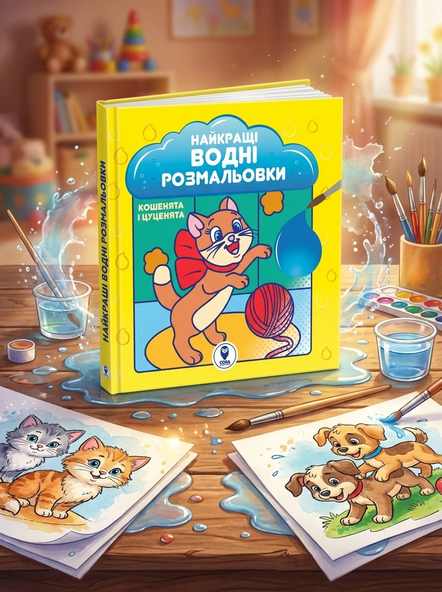 Найкращі водні розмальовки. Кошенята і цуценята — Розмальовки для дітей