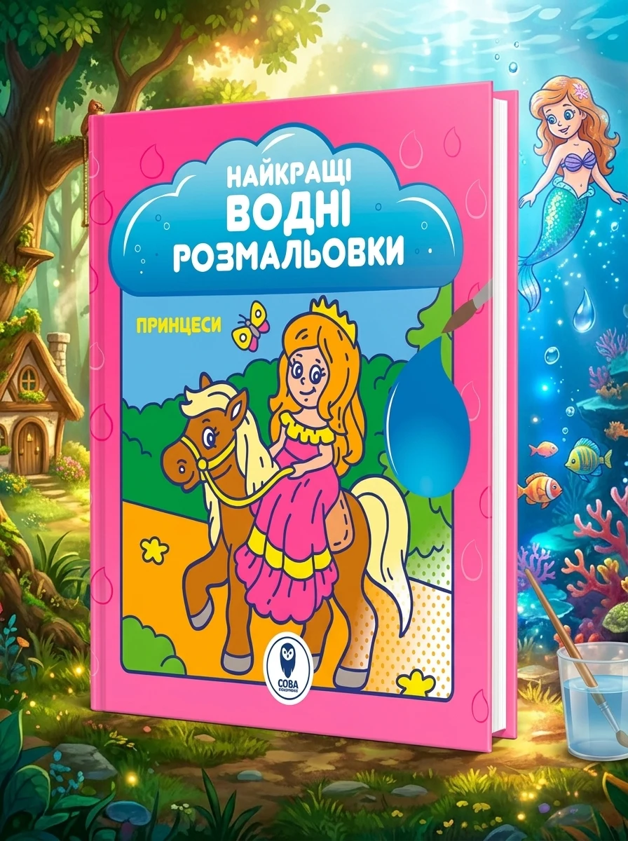 Найкращі водні розмальовки. Принцеси — Розмальовки для дітей
