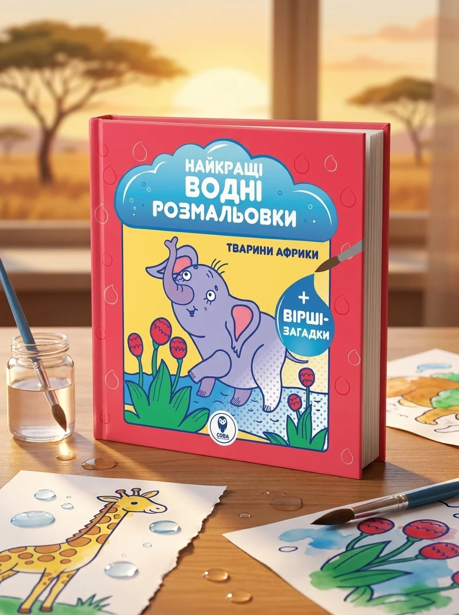Найкращі водні розмальовки. Тварини Африки — фото 2