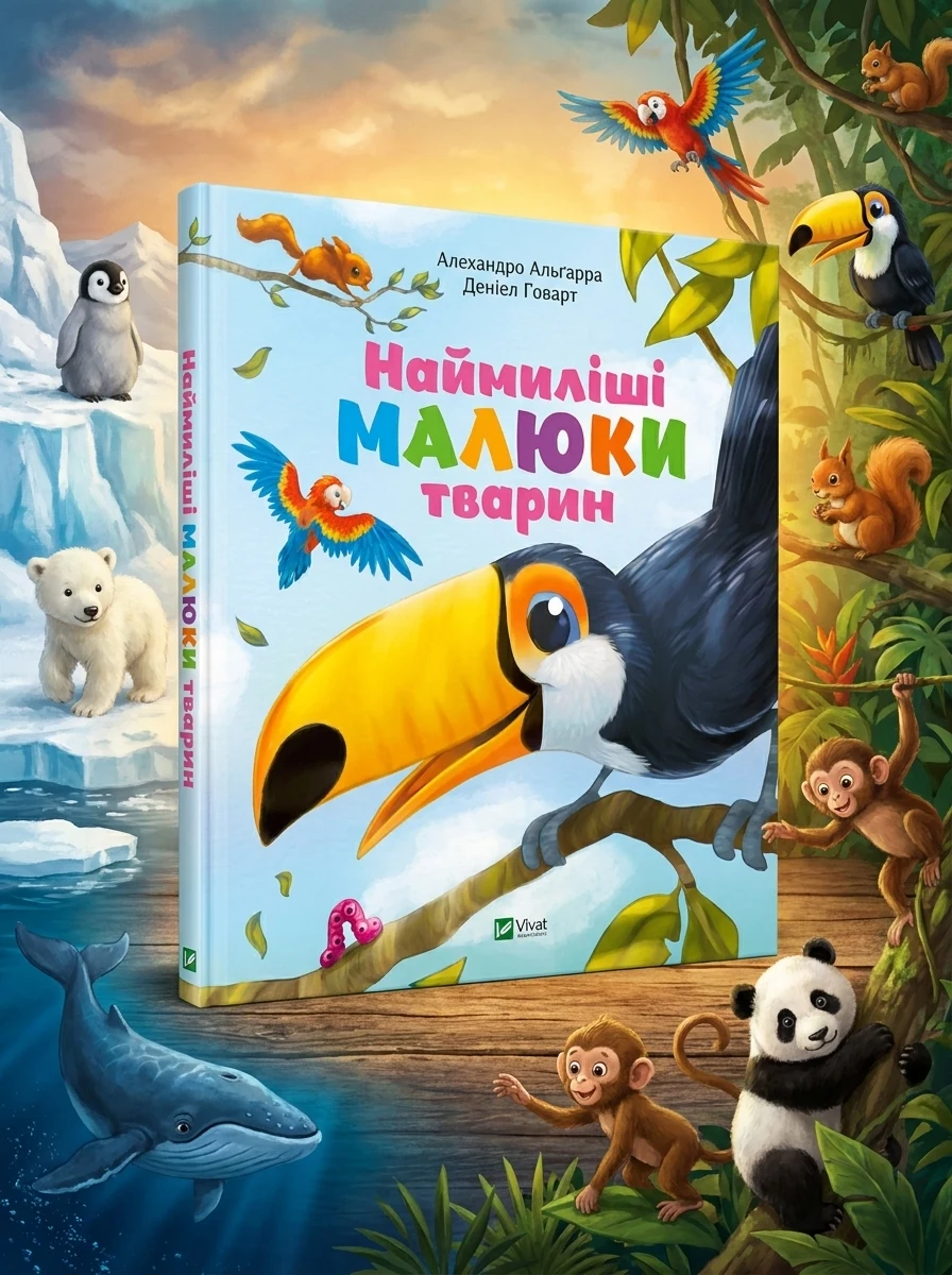 Наймиліші малюки тварин — Пізнавальні книги для дітей