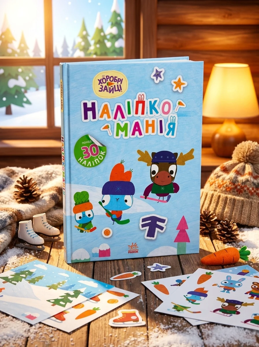 Наліпкоманія. Хоробрі Зайці. Цікаві мандрівки — Книги з наліпками