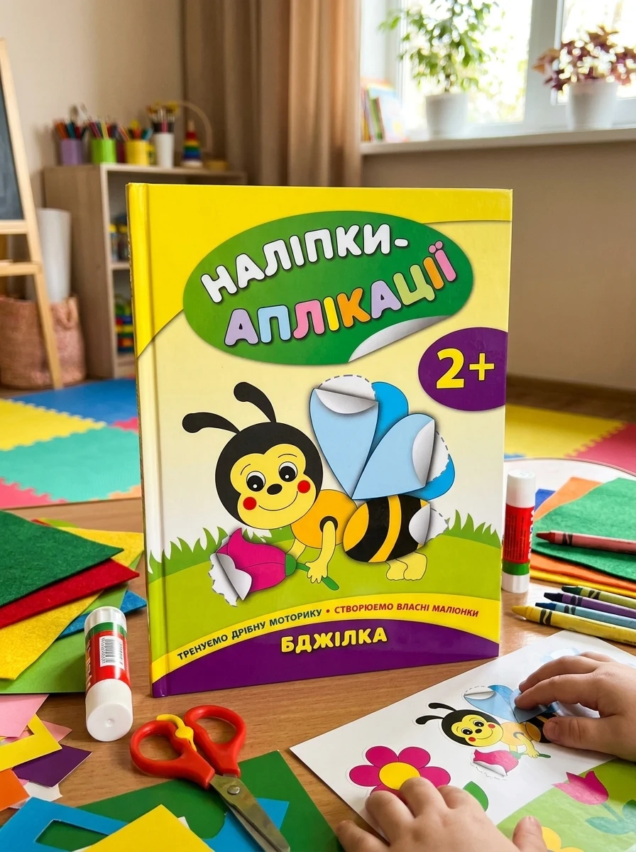Наліпки-аплікації для малят. Бджілка — Книги з наліпками