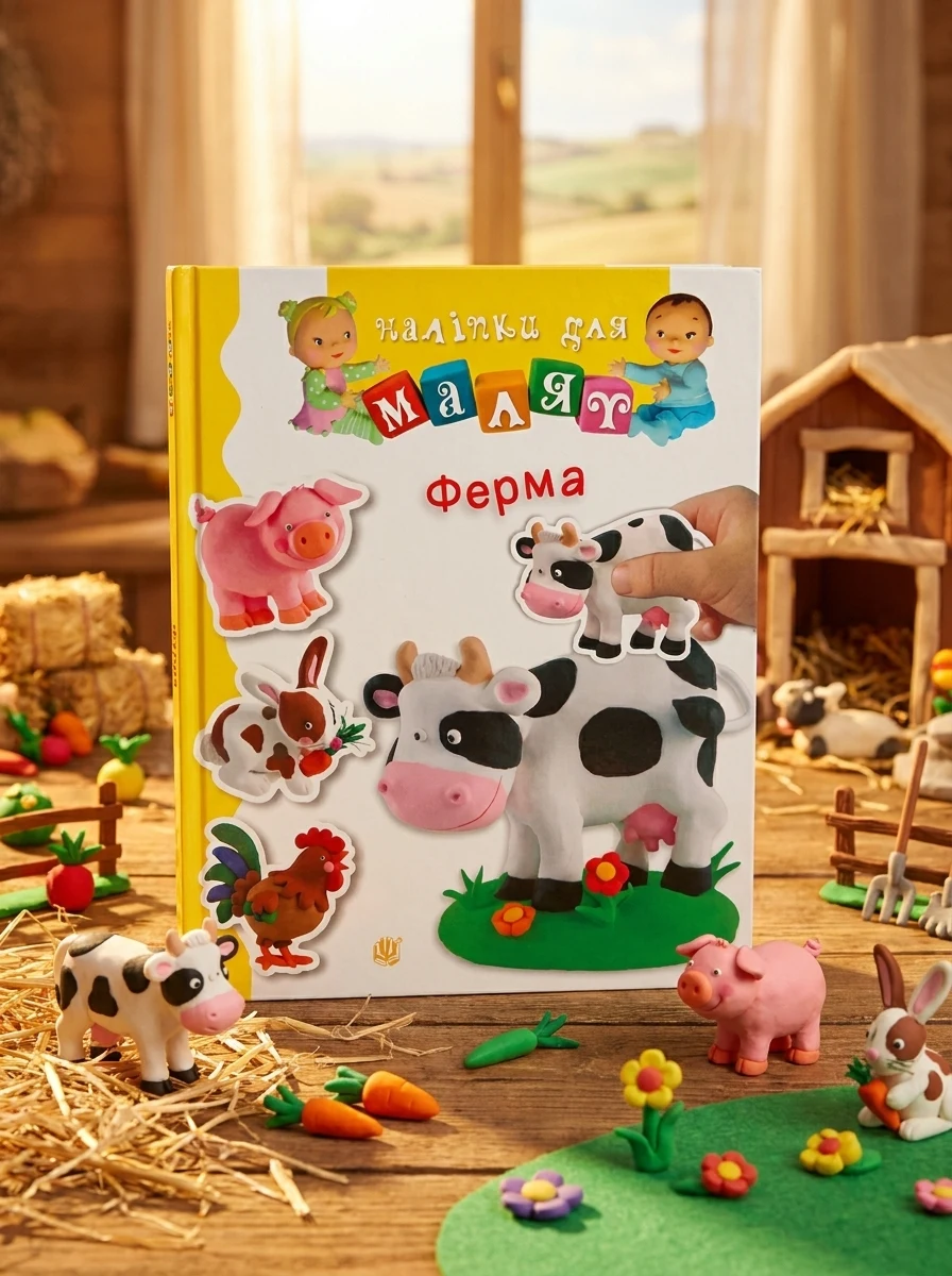 Наліпки для малят. Ферма — Книги з наліпками