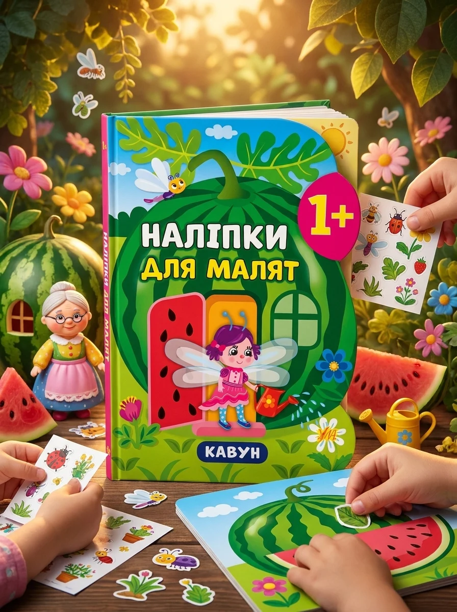 Наліпки для малят. Кавун — Книги з наліпками
