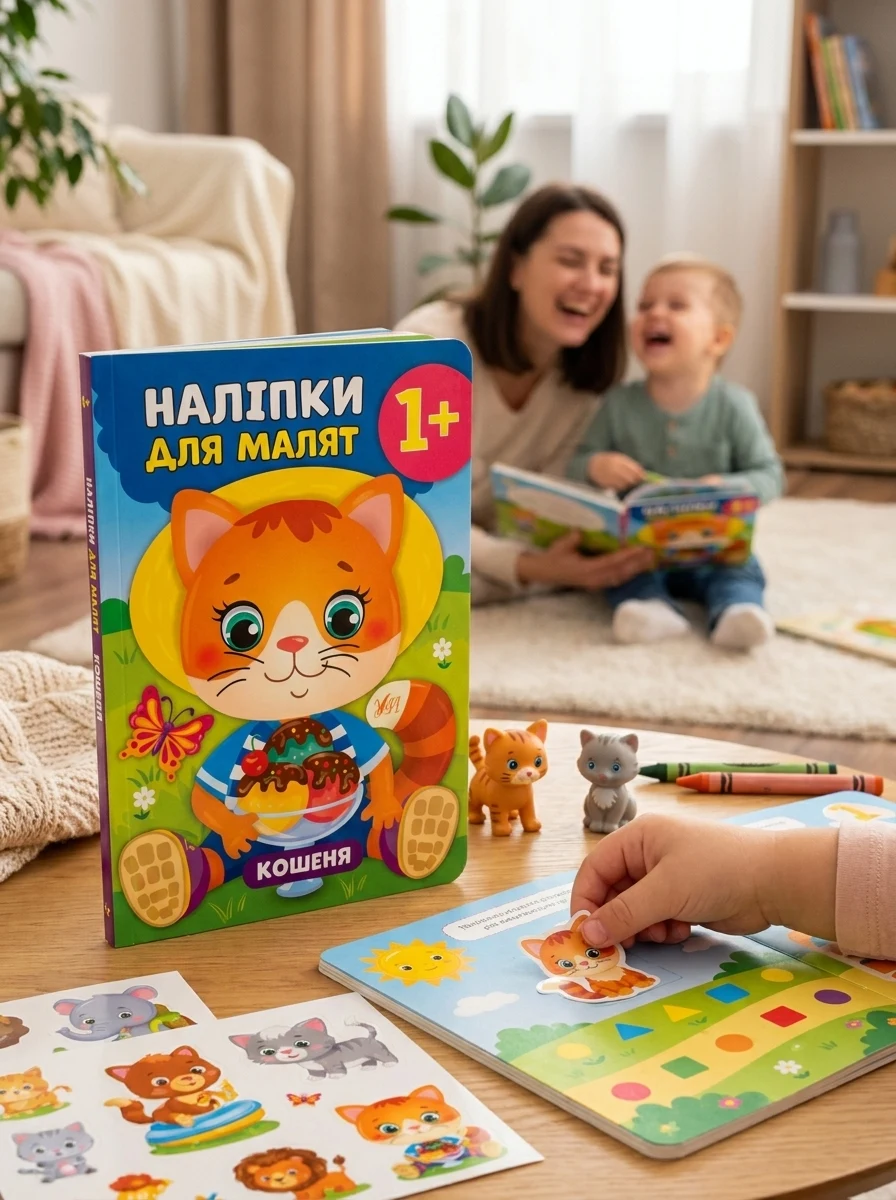Наліпки для малят. Кошеня — Книги з наліпками