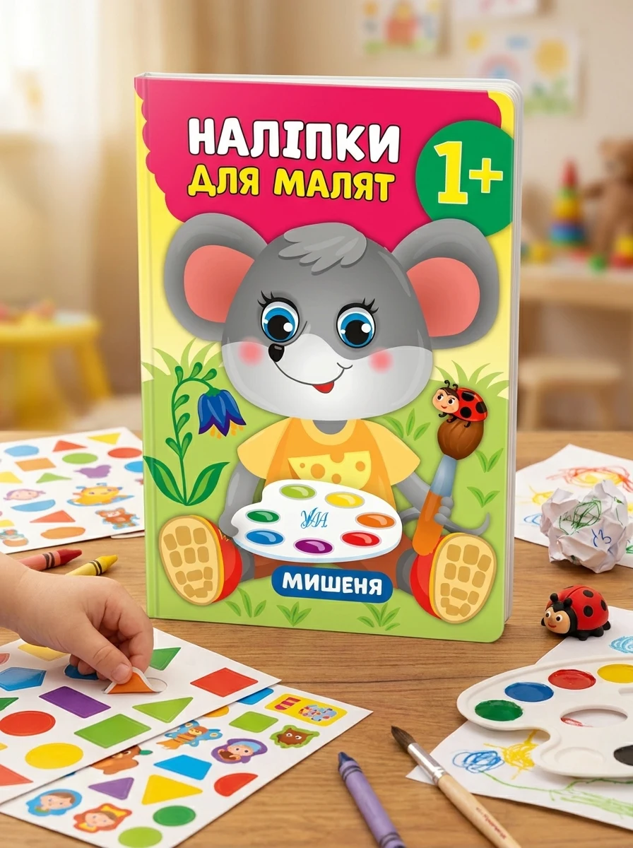 Наліпки для малят. Мишеня — Книги з наліпками