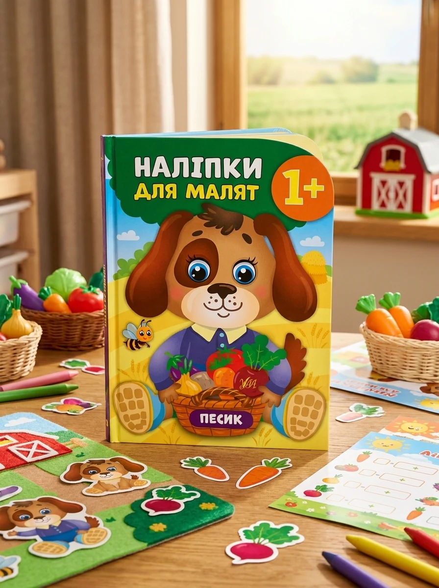 Наліпки для малят. Песик — Книги з наліпками