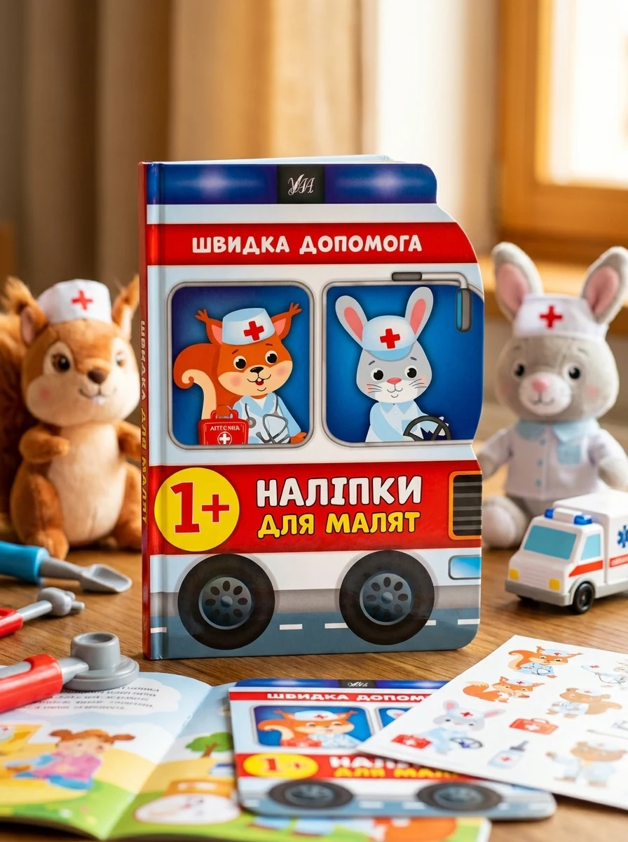 Наліпки для малят. Швидка допомога — Книги з наліпками