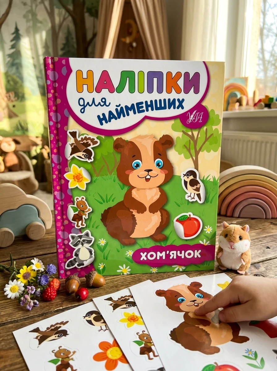 Наліпки для найменших. Хом’ячок — Книги з наліпками