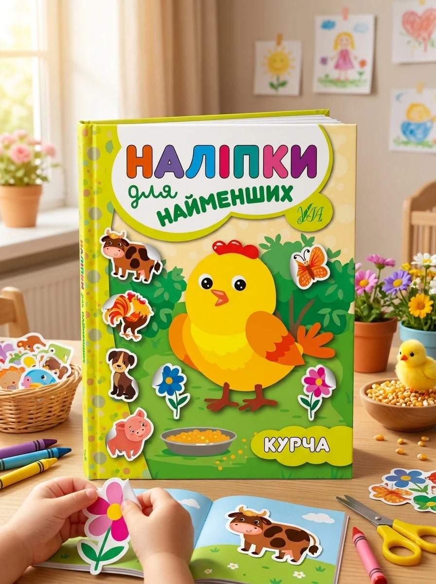 Наліпки для найменших. Курча — Книги з наліпками
