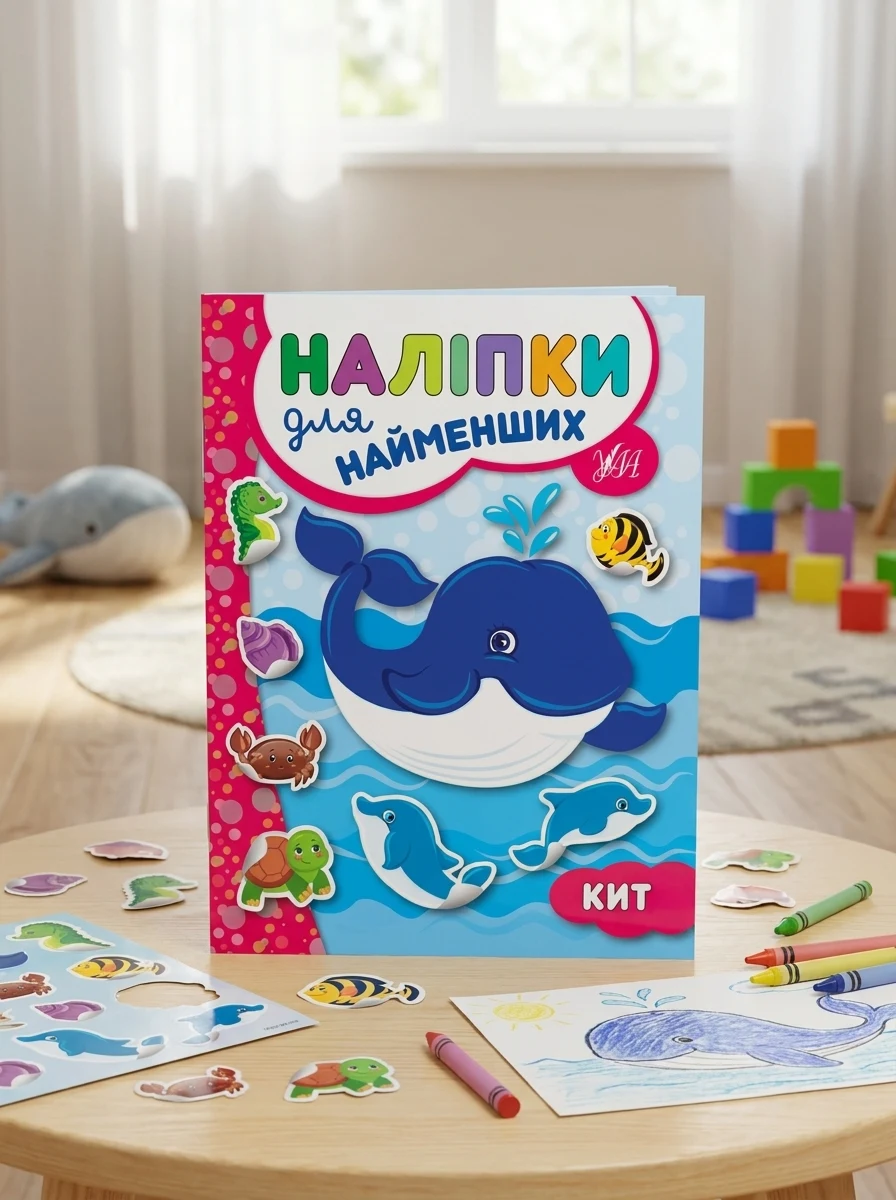 Наліпки для найменших. Кит — Книги з наліпками