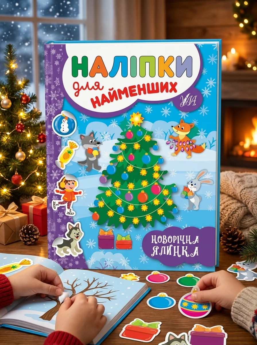 Наліпки для найменших. Новорічна ялинка — Книги з наліпками