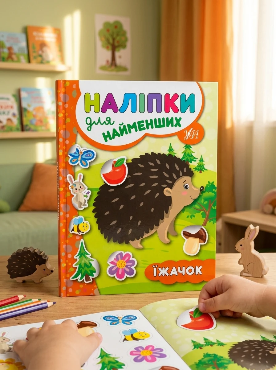 Наліпки для найменших. Їжачок — Книги з наліпками
