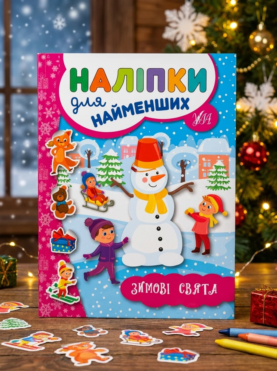 Наліпки для найменших. Зимові свята — Книги з наліпками