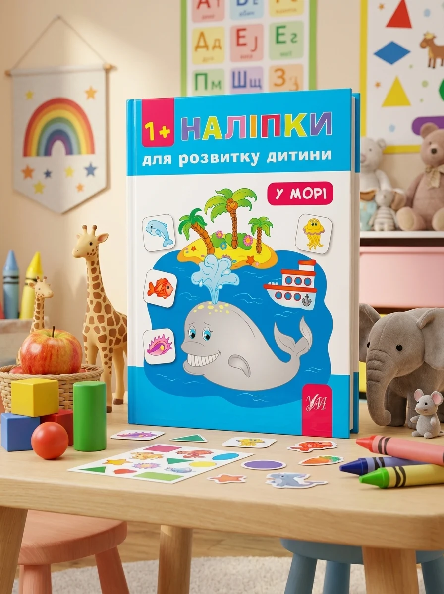Наліпки для розвитку дитини. У морі — Книги з наліпками