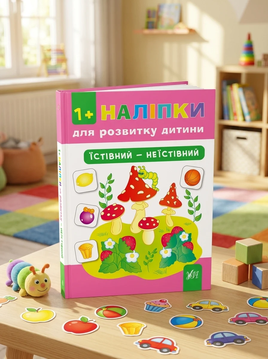 Наліпки для розвитку дитини. Їстівний — неїстівний — Книги з наліпками