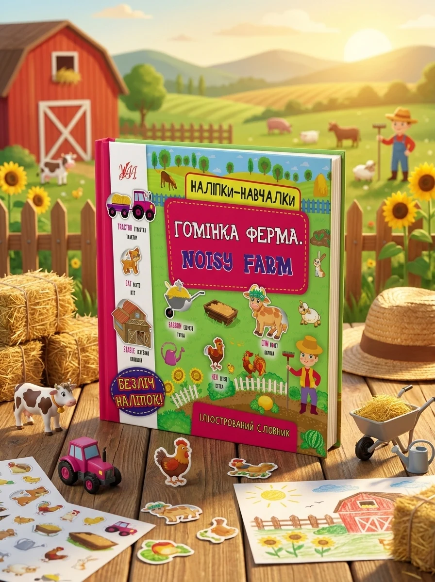 Наліпки-навчалки. Гомінка ферма / Noisy Farm — Розвивальні книги