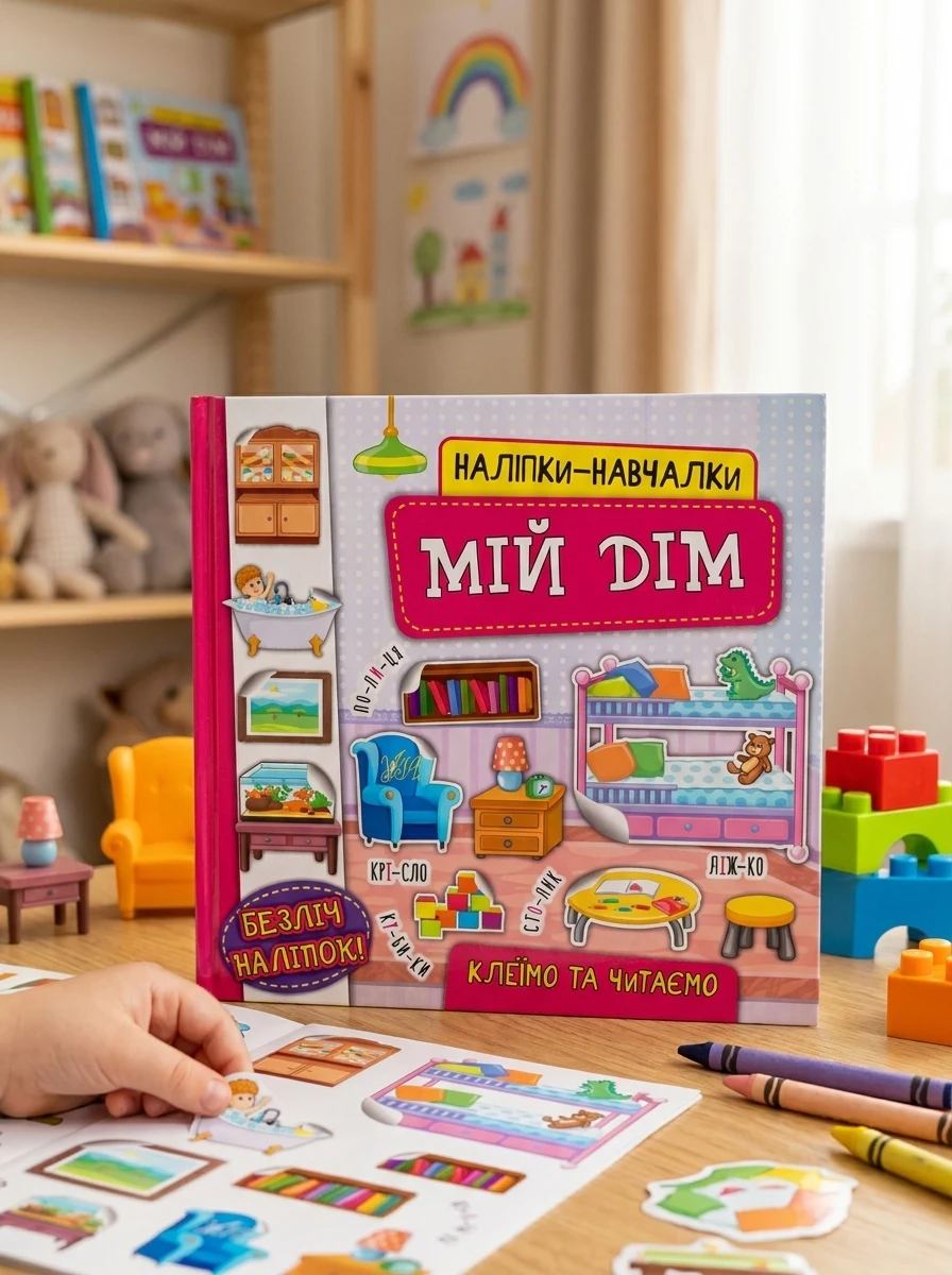 Наліпки-навчалки. Мій дім — Книги з наліпками