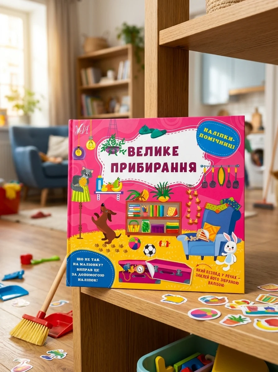 Наліпки-помічниці. Велике прибирання — Книги з наліпками