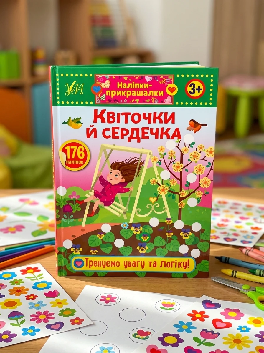Наліпки-прикрашалки. Квіточки й сердечка — Книги з наліпками
