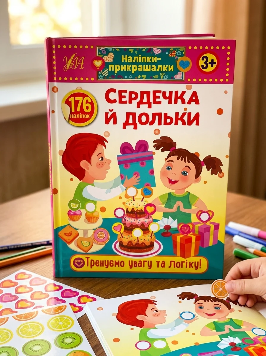 Наліпки-прикрашалки. Сердечка й дольки — Книги з наліпками