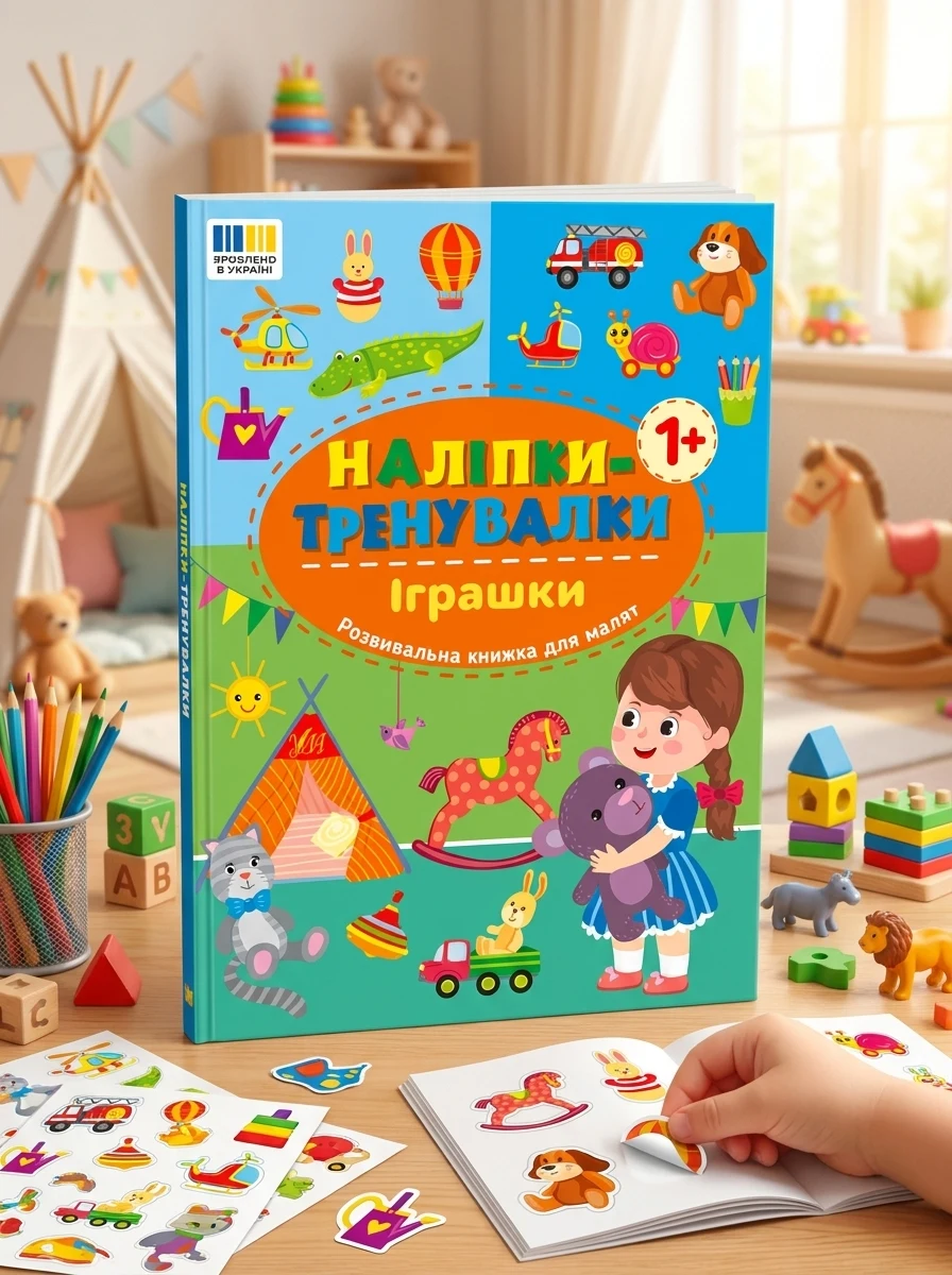 Наліпки-тренувалки. Іграшки — Книги з наліпками