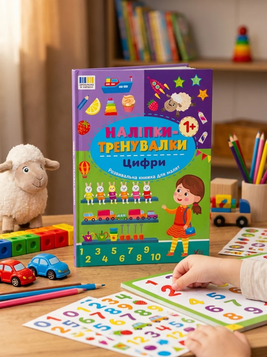 Наліпки-тренувалки. Цифри — Книги з наліпками