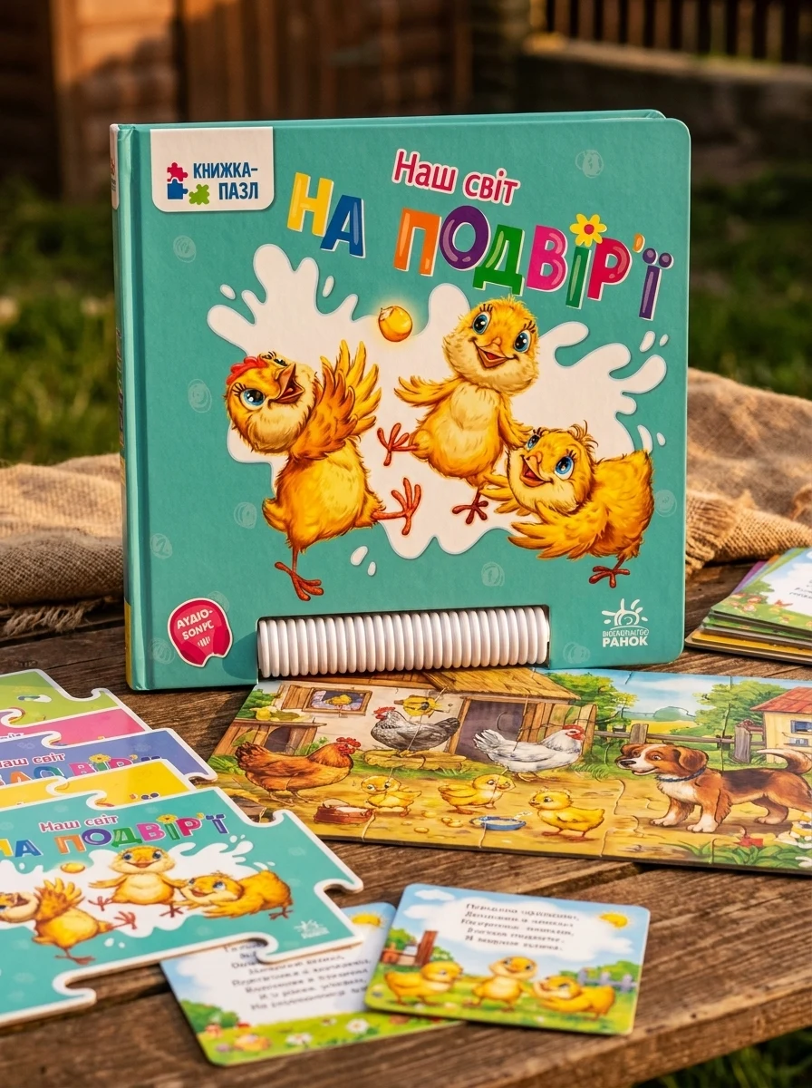 Наш світ. На подвір'ї. Книжка-пазл