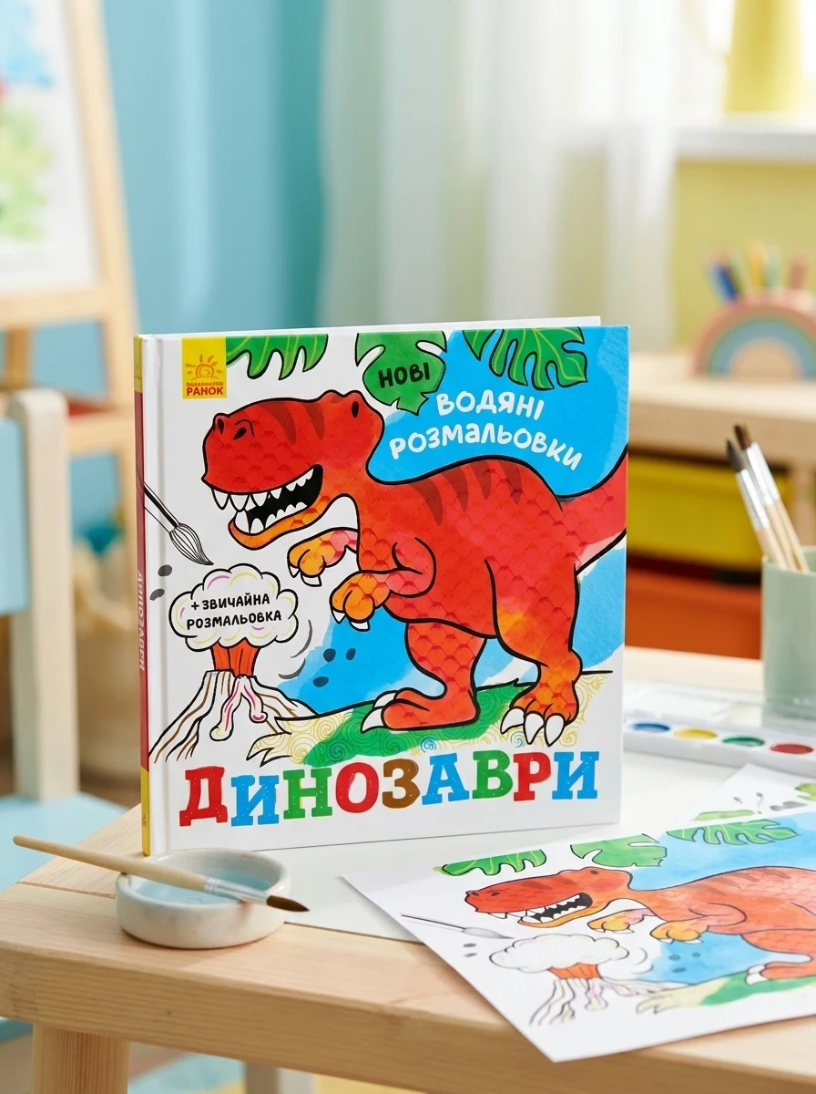 Нові водяні розмальовки. Динозаври | купити книгу онлайн