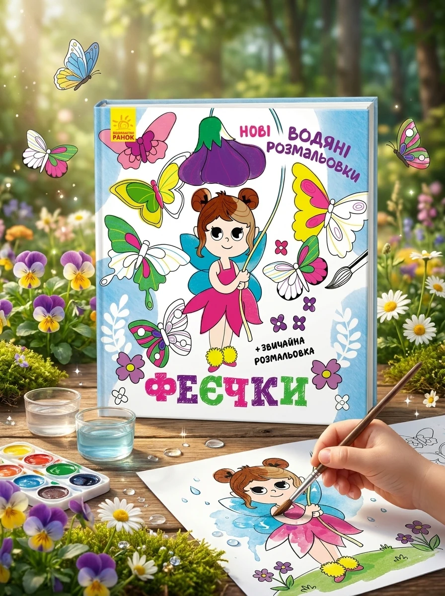 Нові водяні розмальовки. Феєчки — Розмальовки для дітей