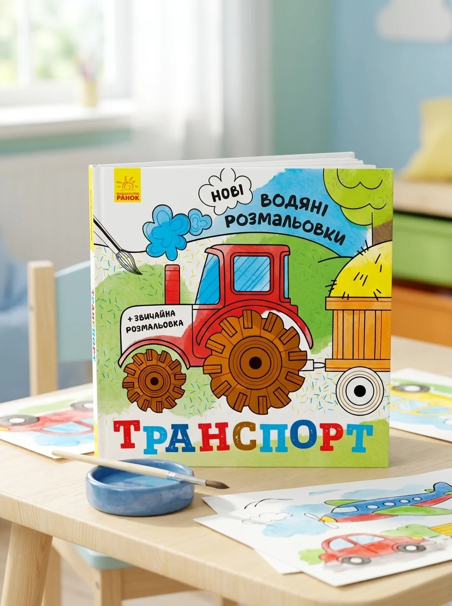 Нові водяні розмальовки. Транспорт | купити книгу онлайн