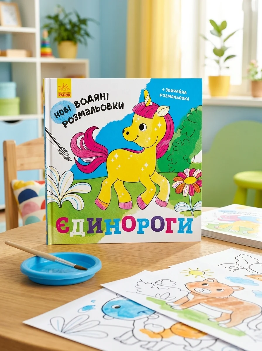 Нові водяні розмальовки. Єдинороги | купити книгу онлайн