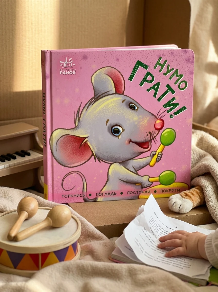 Нумо грати! Торкнись, погладь, постукай, покрути — Книги-іграшки