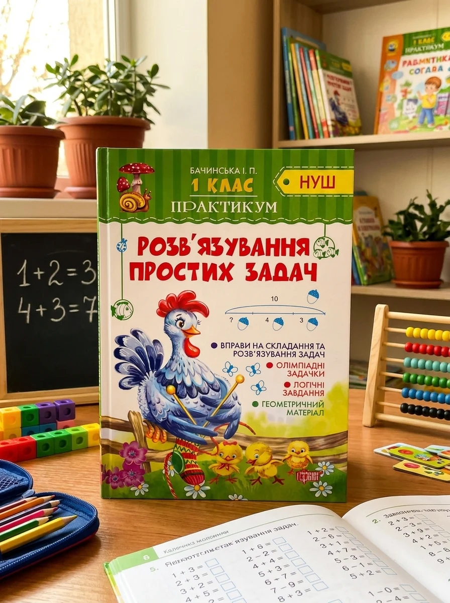 НУШ. Практикум. Розв'язування простих задач. 1 клас