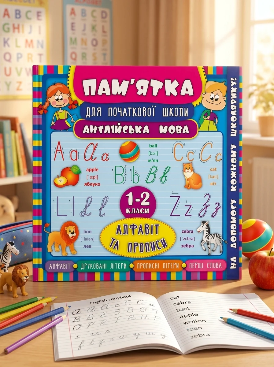 Пам'ятка для початкової школи. Англійська мова. Алфавіт та прописи. 1-2 класи — Підготовка до школи