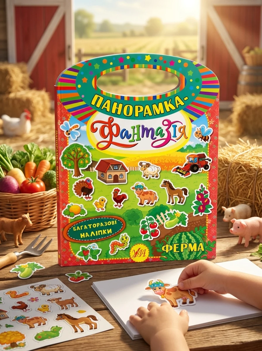Панорамка-фантазія. Ферма. Багаторазові наліпки — фото 2