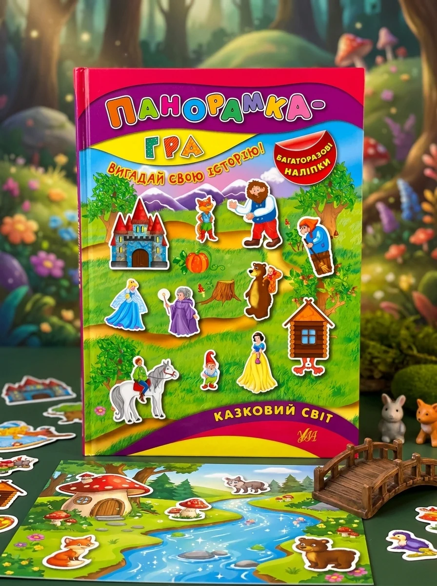 Панорамка-гра. Казковий світ — Книги з наліпками