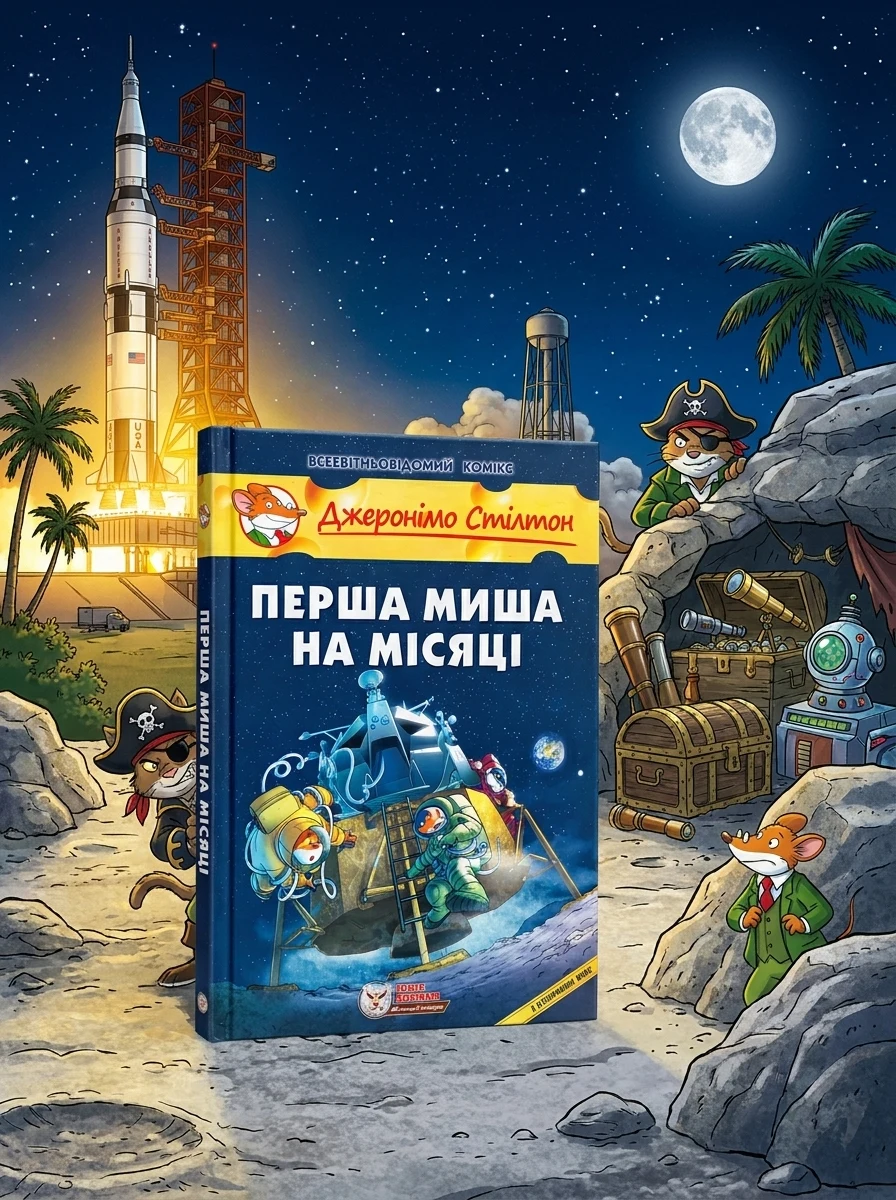Перша миша на Місяці — Дитячі комікси