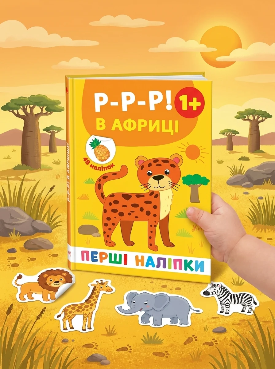 Перші наліпки. Р-р-р! В Африці. Від 1 року — Книги з наліпками