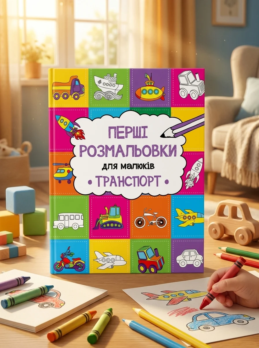 Перші розмальовки для малюків. Транспорт — Розмальовки для дітей