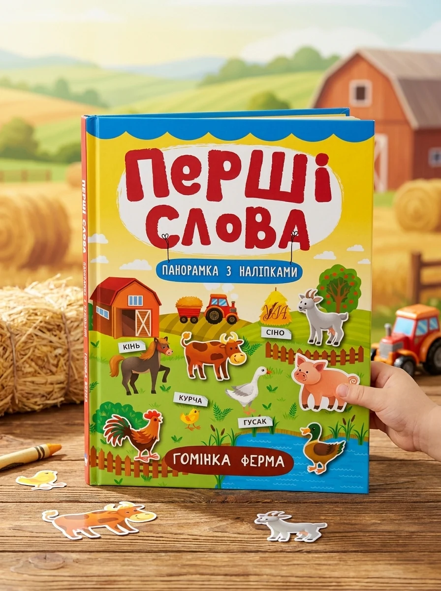 Перші слова. Гомінка ферма. Панорамка за наліпками — фото 2
