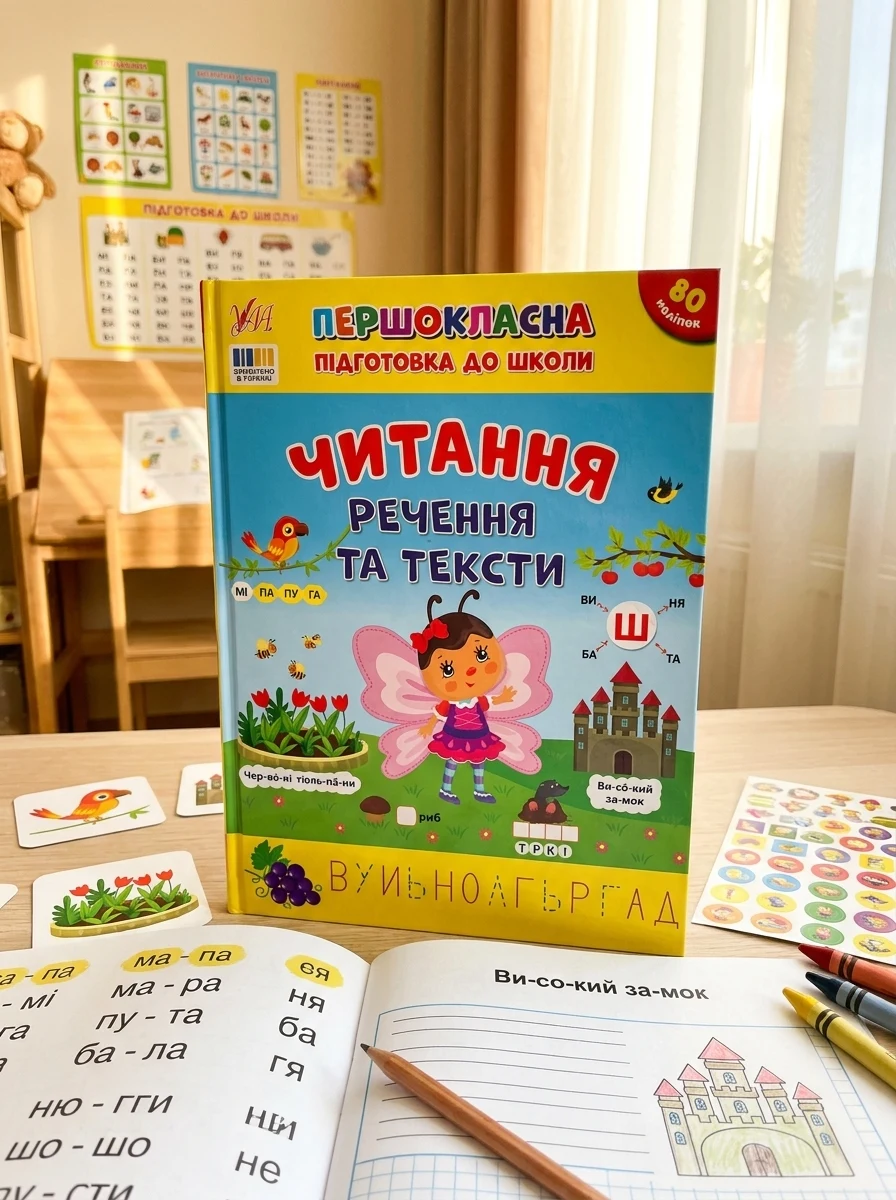 Першокласна підготовка до школи. Читання. Речення та тексти — Підготовка до школи