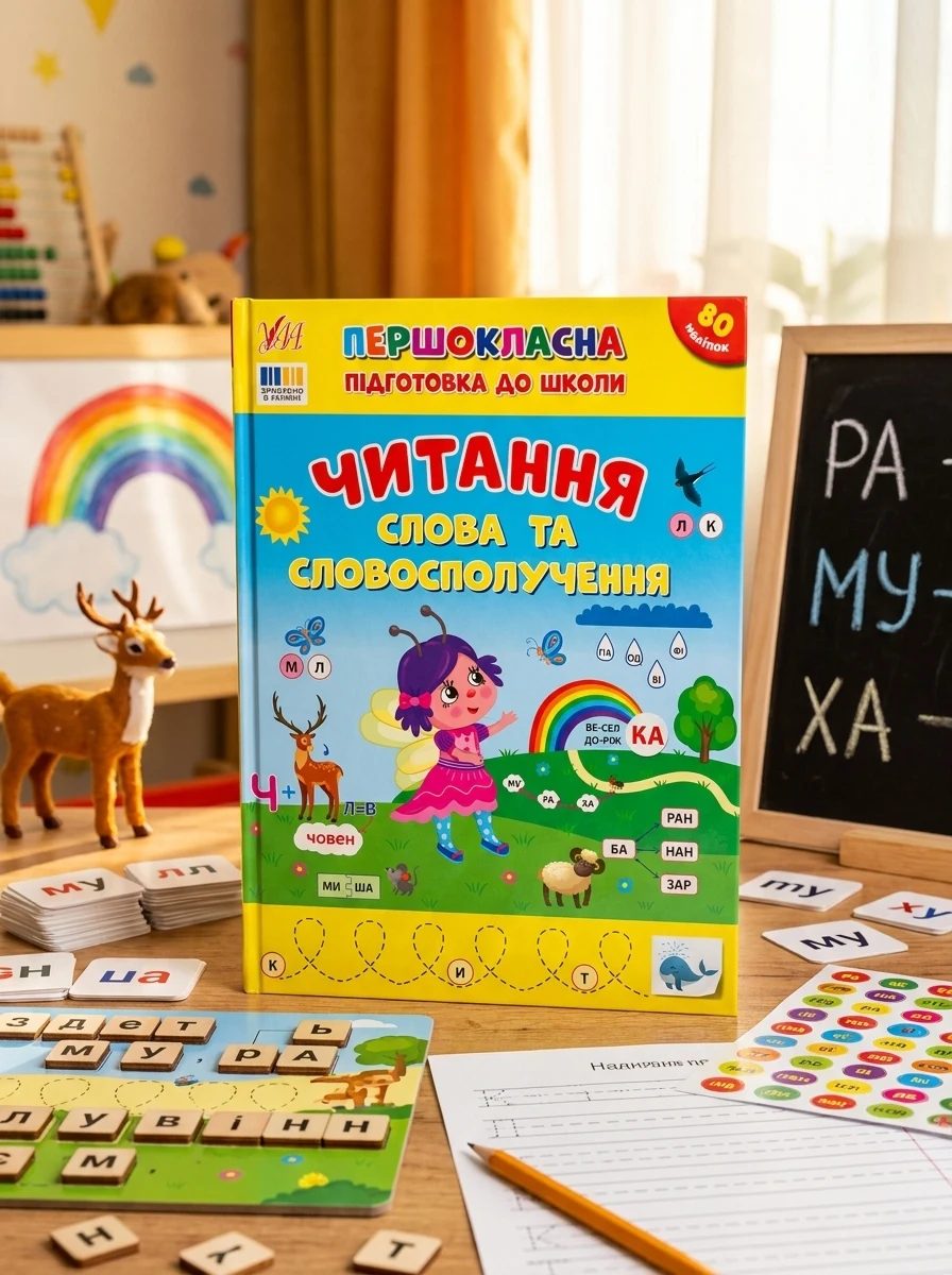 Першокласна підготовка до школи. Читання. Слова та словосполучення — Підготовка до школи